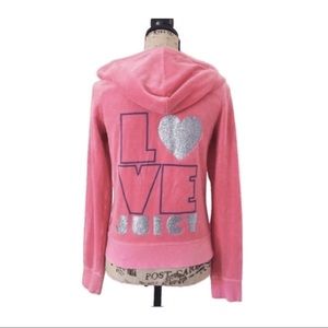 Juicy Couture pink velour hoodie